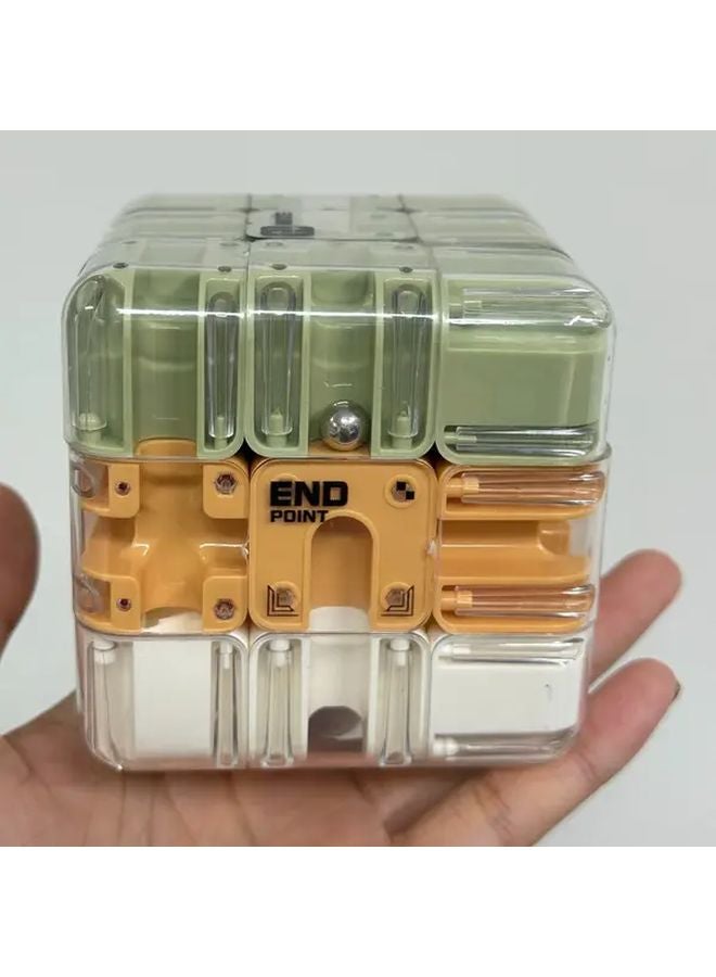 1pc 3D Maze Magic Cube Puzzle Game For Kids Logic Training Motor Skills Educational Toy - Image 1
