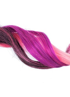 SWACC SWACC 12 Pcs Curly Wavy One Color Party Highlights Clip on in Hair Extensions Colored Hair Streak Synthetic Hairpieces (Ombre 12 Colors)  - Image 4