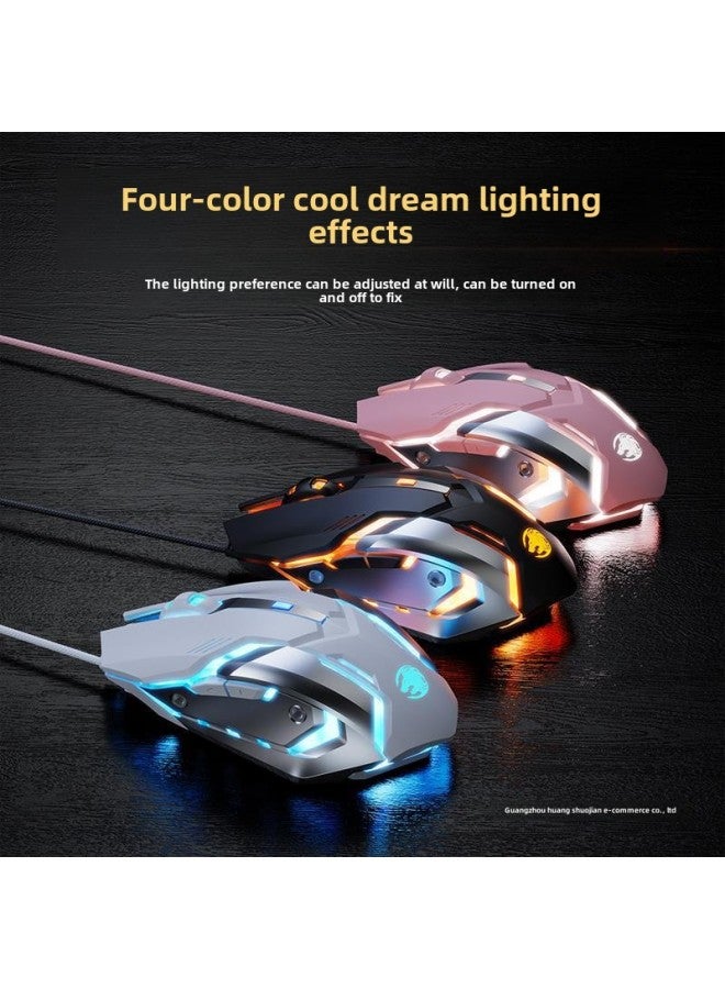 Forerunner E-sports Gaming Mouse Wired Mechanical Macro Desktop Computer Notebook Cf Special Non-silent Zuowei-Color:Sky Blue -Interface:Official Standard  - Image 2