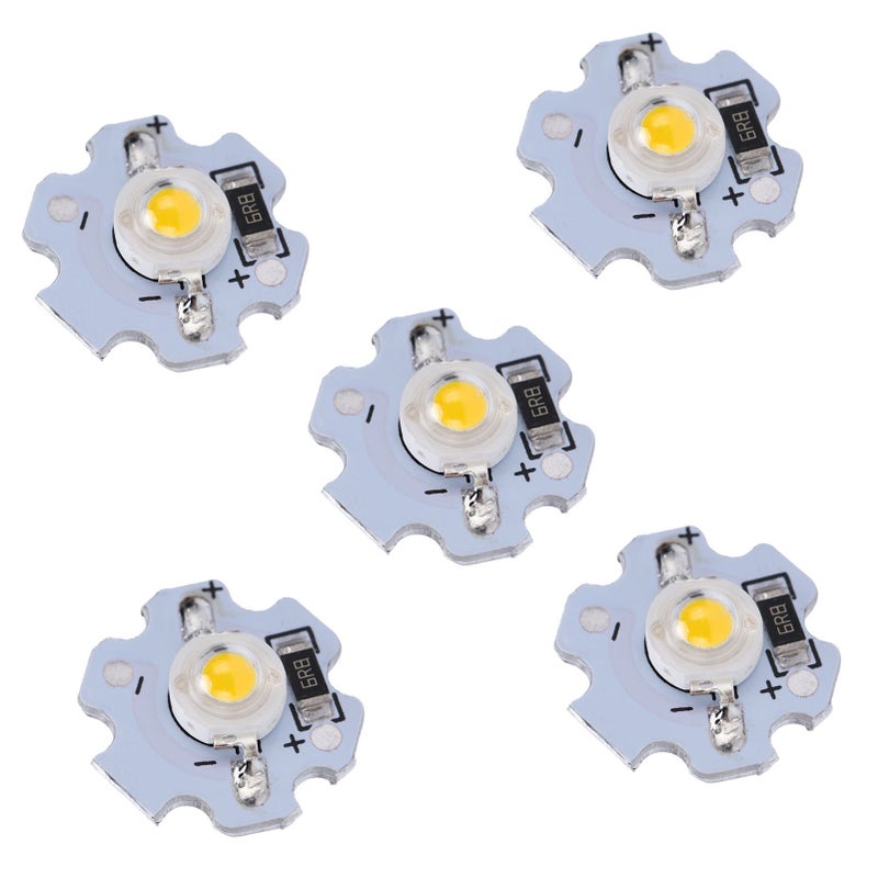 25Pcs 5V LED Chips 200LM 1W High Power LED Lamp Beads for DIY Lighting FixturesWarm White 3000‑3200K - Image 2