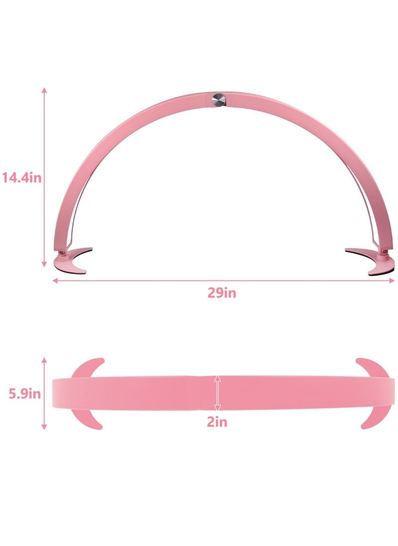 Ru syanl - Half Moon Light for Nail Desk 73cm Diameter Foldable Half Moon Nail Desk Lamp with Wire Controller and Remote Lash Light Lamp for Eyelash Extensions 7 Cool/Warm Tones and 10 Brightness - Image 1