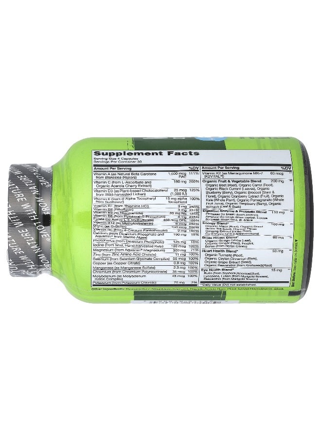 NATURELO NATURELO, Whole Food Complete Multivitamin, For Men, 120 Vegetarian Capsules  - Image 2