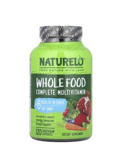 NATURELO NATURELO, Whole Food Complete Multivitamin, For Men, 120 Vegetarian Capsules  - Image 1