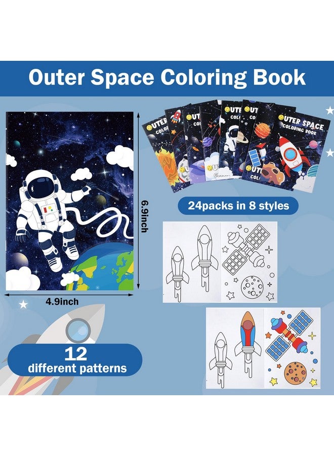 Faccito 24 Pieces Outer Space Coloring Book for Kids Astronaut Rocket Coloring Book Bulk Space Drawing Books Galaxy Activity for Solar System Birthday Planet Party Decor Goodie Bag Gift Stuffer - Image 2