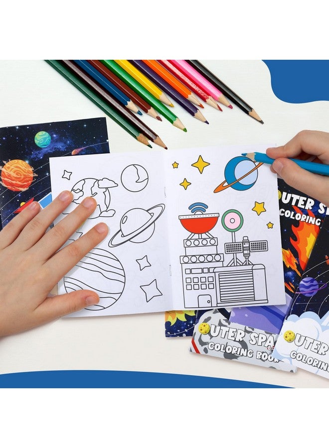 Faccito 24 Pieces Outer Space Coloring Book for Kids Astronaut Rocket Coloring Book Bulk Space Drawing Books Galaxy Activity for Solar System Birthday Planet Party Decor Goodie Bag Gift Stuffer - Image 4