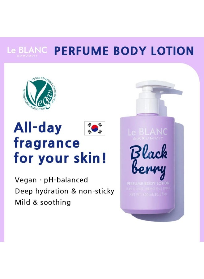LE BLANC De Arumvit Blackberry Perfume Body Lotion Non Sticky Hydration Mild & Soothing Daily Moisturizer 300 ML - Image 4