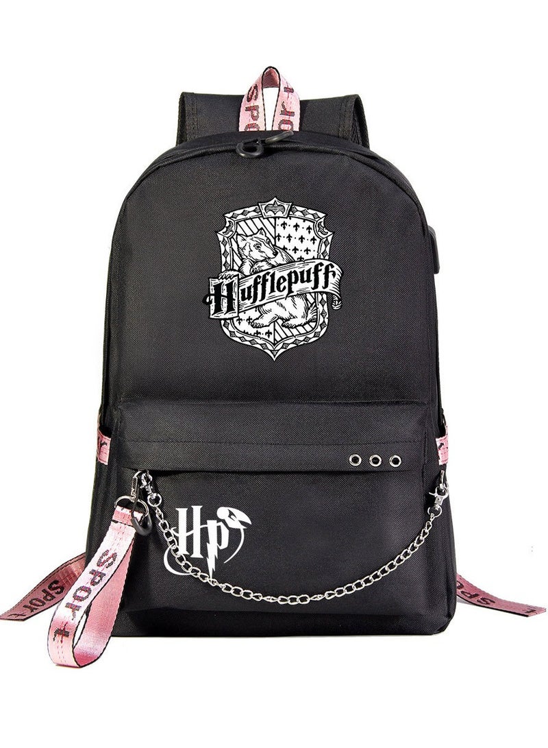 هاري بوتر حقيبة ظهر ذات سعة كبيرة للرجال والنساء بطباعة كرتونية للشباب