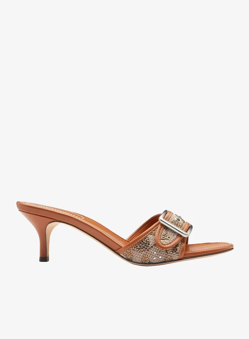 Coach Margot Sandal In Crystal Signature Jacquard