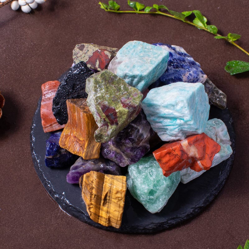 FORBY 3 lbs Bulk Rough Madagascar Stones Mix - Large 1" Natural Raw Stones Crystal for Tumbling, Cabbing, Fountain Rocks, Decoration,Polishing, Wire Wrapping, Wicca & Reiki Crystal Healing - Image 5