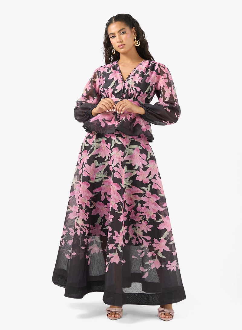 Khizana Floral Print Dress - Image 1