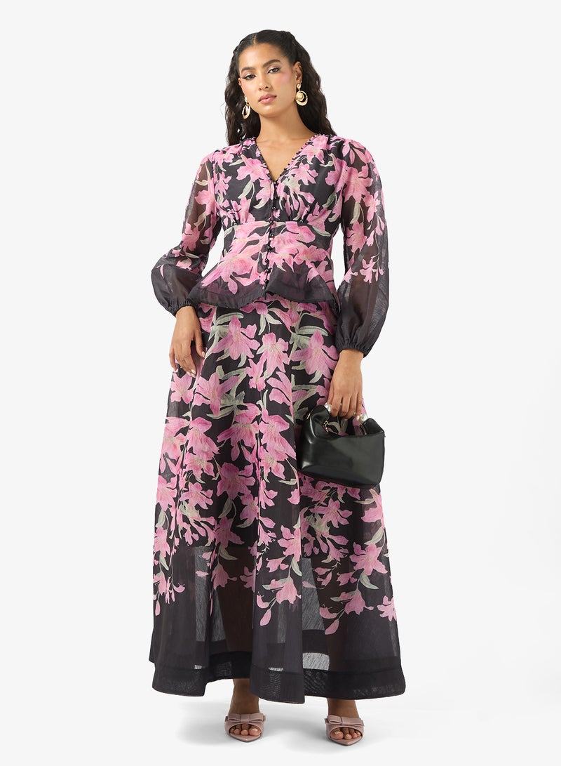 Khizana Floral Print Dress - Image 5