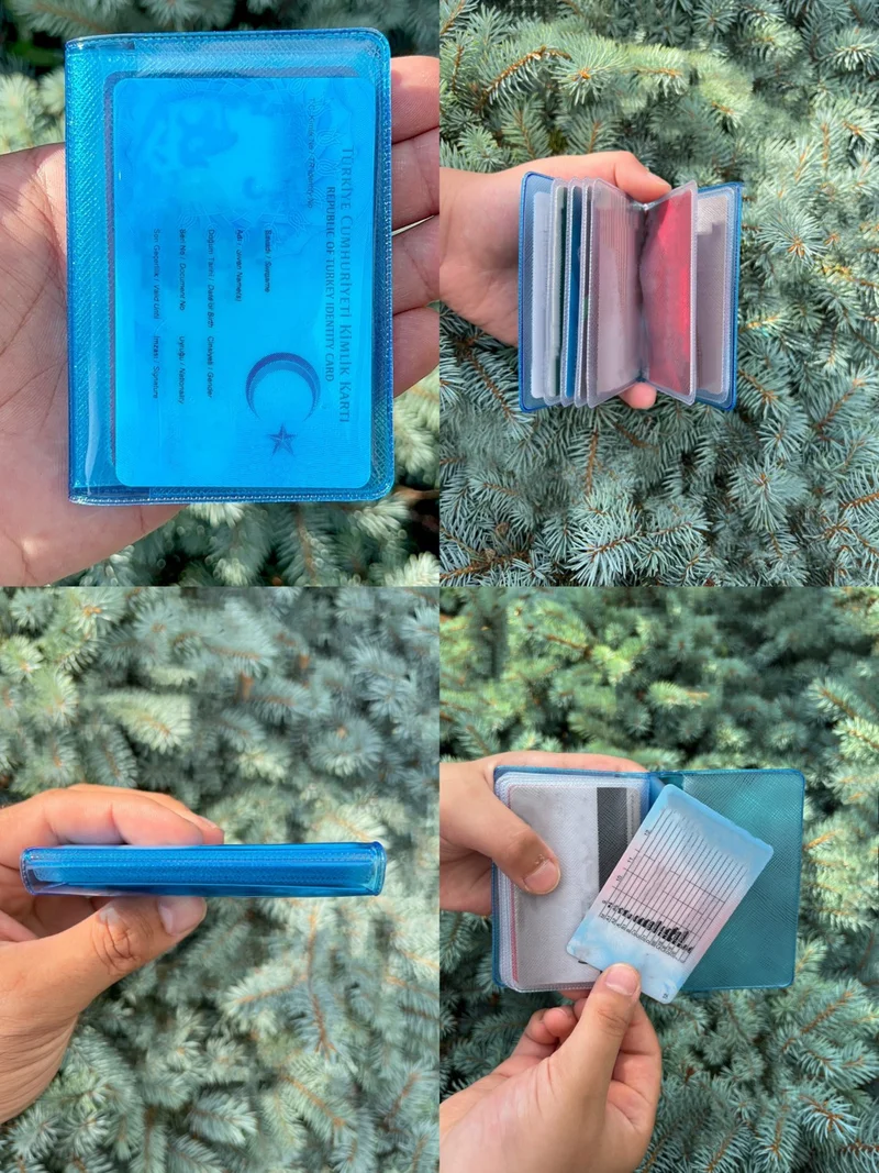 جيمبو Premium Transparent Passport Case and Neon Wallet Card Holder Passport Case + Wallet For Travel