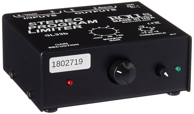 rolls Stereo Program Limiter Black SL33B