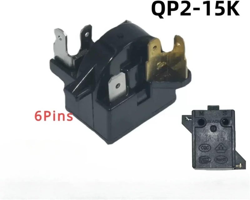 QP2-15K 6Pins,Compatible For Homa，Refrigerator Initiator Thermal Protector Freezer Starter Relay Repair Parts Refrigerator PTC Starter - Image 4