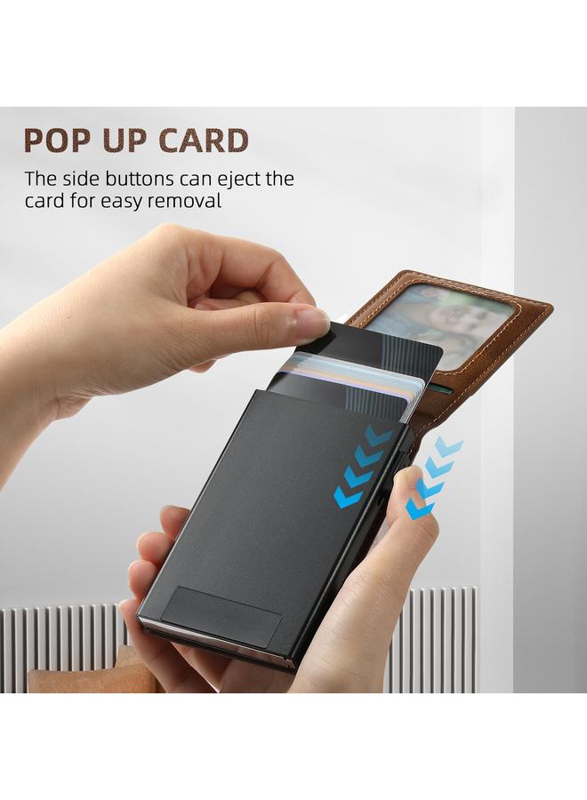 Suteni Case For Samsung Galaxy Note20 5G H19 Oil Wax 2-in-1 MagSafe Removable Card Box Back Phone Case - Image 4