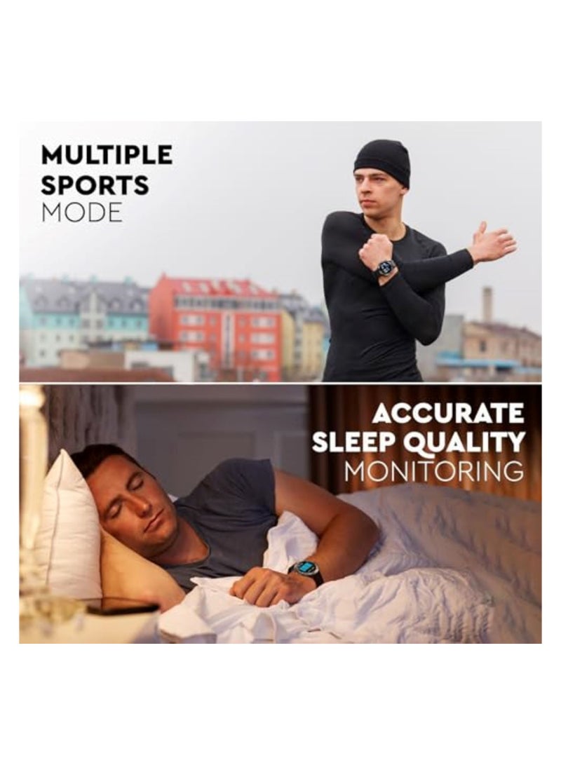 CAROSKI Smart watch 1.43-inch AMOLED Display - with Bluetooth Calling - Activity tracker - Waterproof Smartwatch for Men Compatible with Android & IOS Device - HK87 Smart Watch - Image 3