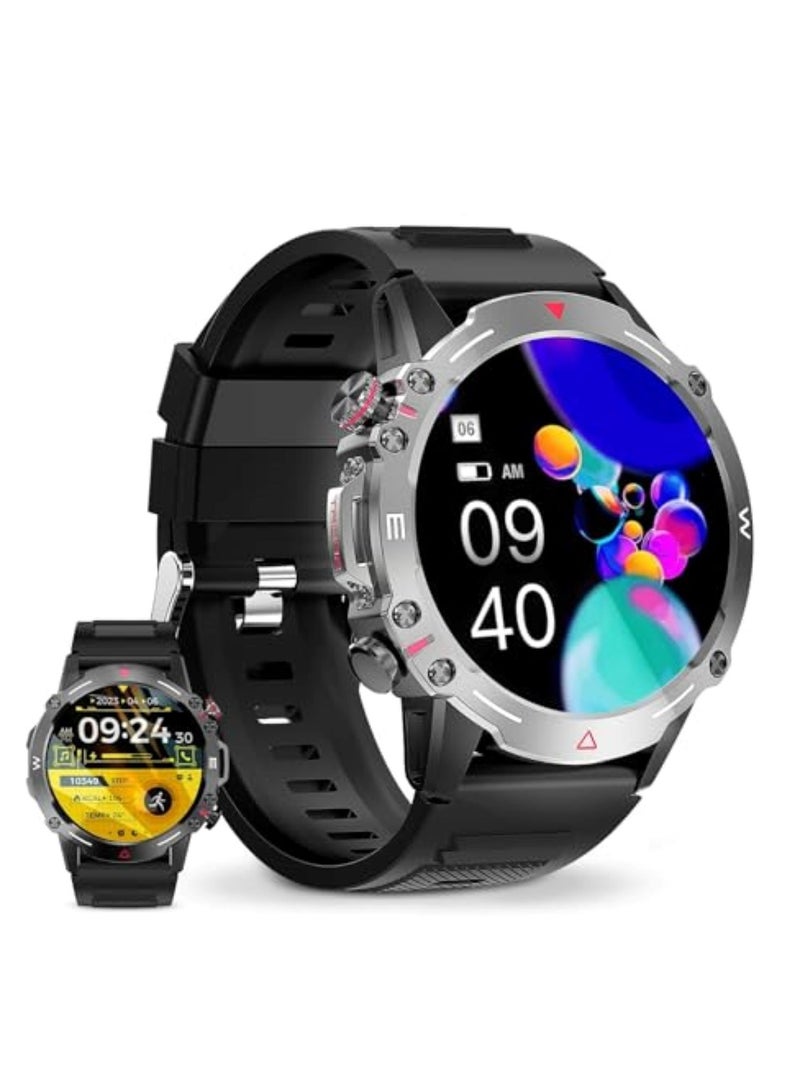 CAROSKI Smart watch 1.43-inch AMOLED Display - with Bluetooth Calling - Activity tracker - Waterproof Smartwatch for Men Compatible with Android & IOS Device - HK87 Smart Watch - Image 1