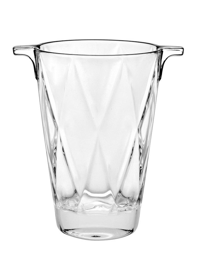 Barski Glass, Ice Bucket, 6" Height, Round with Handles, Made in Europe - by Barski - Image 2