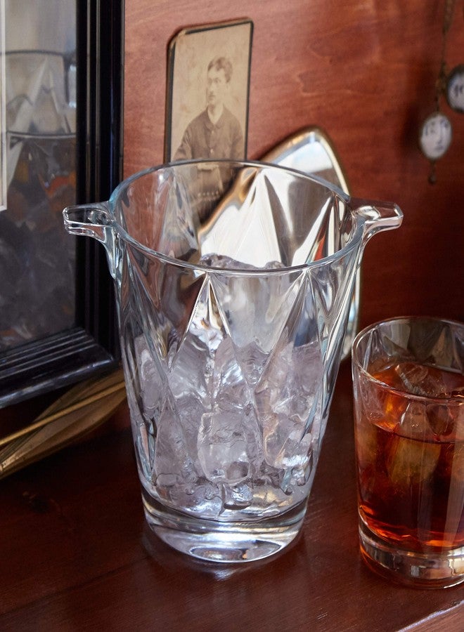 Barski Glass, Ice Bucket, 6" Height, Round with Handles, Made in Europe - by Barski - Image 3