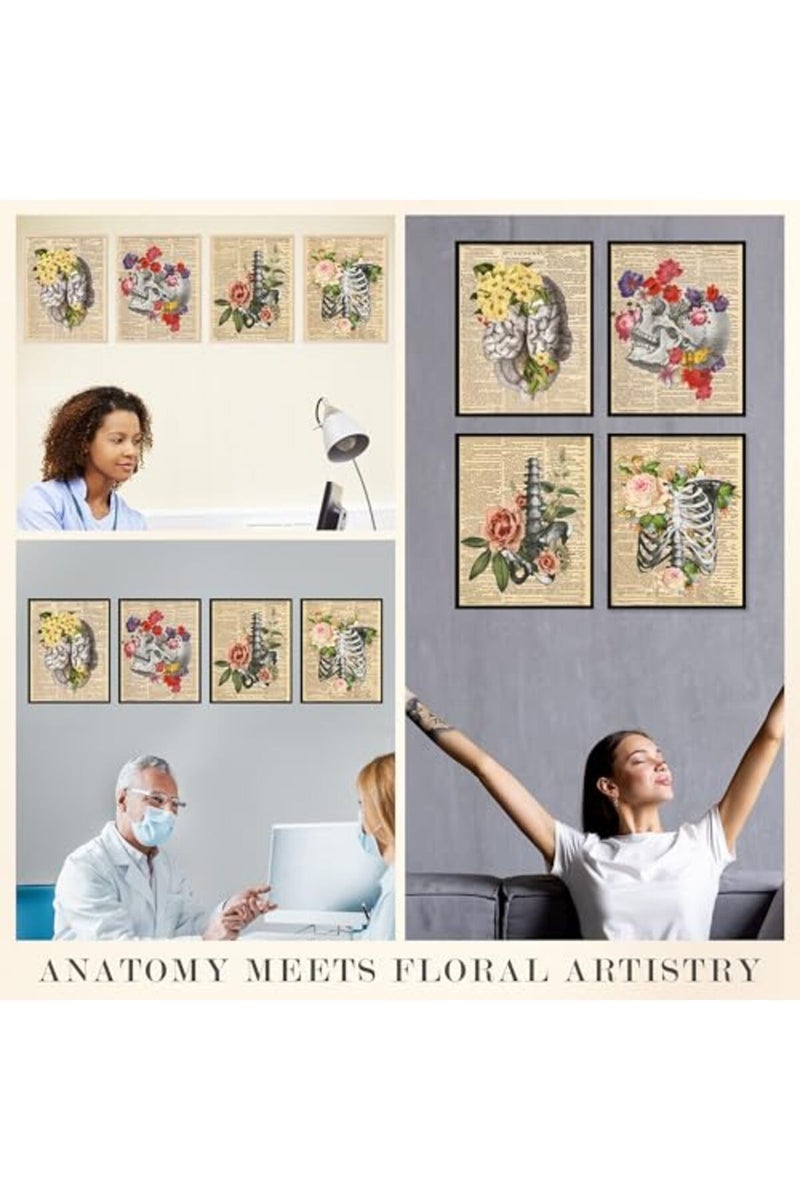 Insire Anatomy Art, Anatomy Wall Art, Medical Art Wall Decor, Human Anatomy Decor, Anatomy Pictures Wall Decor, Anatomy Posters Aesthetic, Skull Pictures - Unframed (8x10”) - Image 3