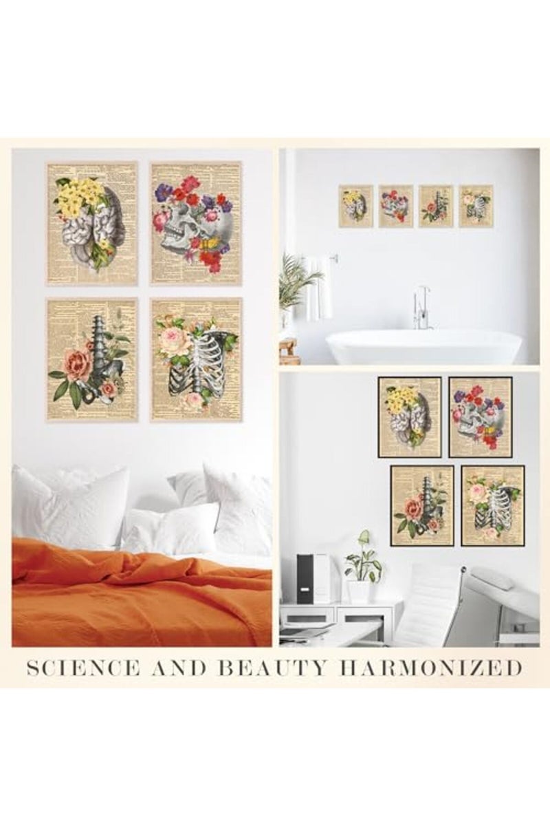 Insire Anatomy Art, Anatomy Wall Art, Medical Art Wall Decor, Human Anatomy Decor, Anatomy Pictures Wall Decor, Anatomy Posters Aesthetic, Skull Pictures - Unframed (8x10”) - Image 4