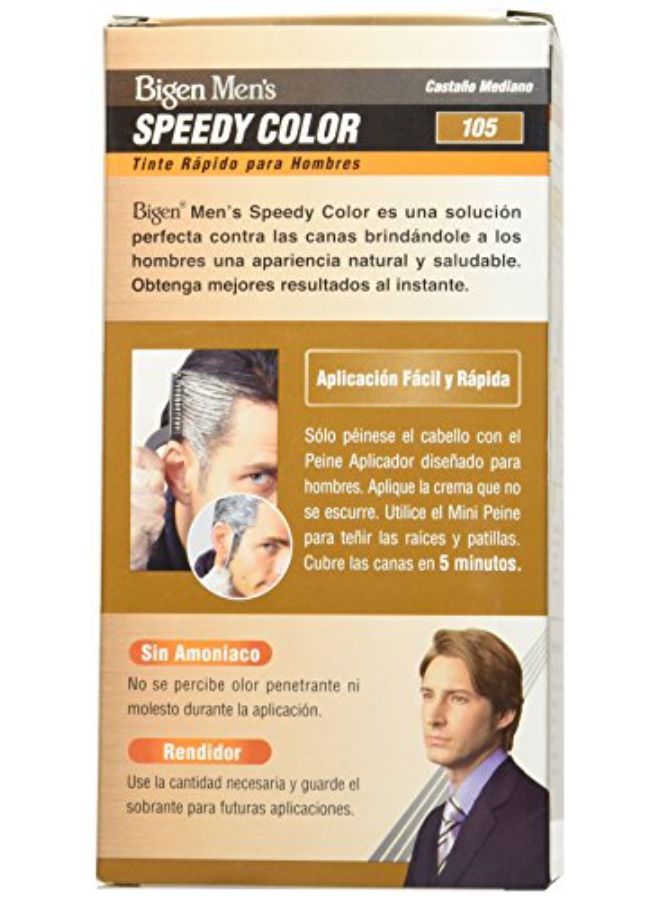 Bigen صبغة شعر سريعة للرجال بني متوسط 40 جم + 40 جم -105، 80 جم - Image 3