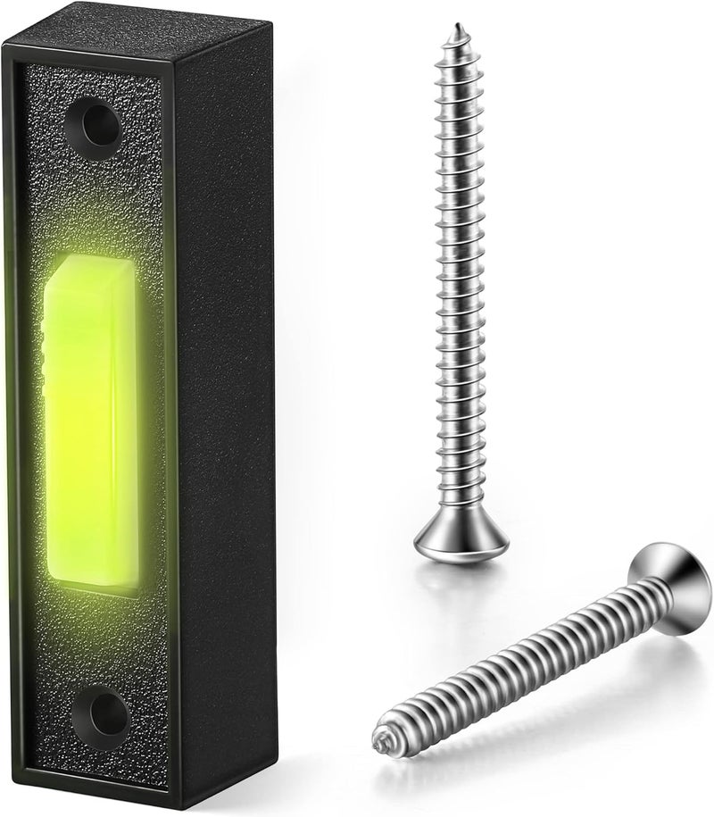 Fiada Lighted Doorbell Button, Garage Door Opener Switch with LED Light, 41A4166 Wall Mounted Push to Exit Ringer Button(Black,1 Piece) - Image 1