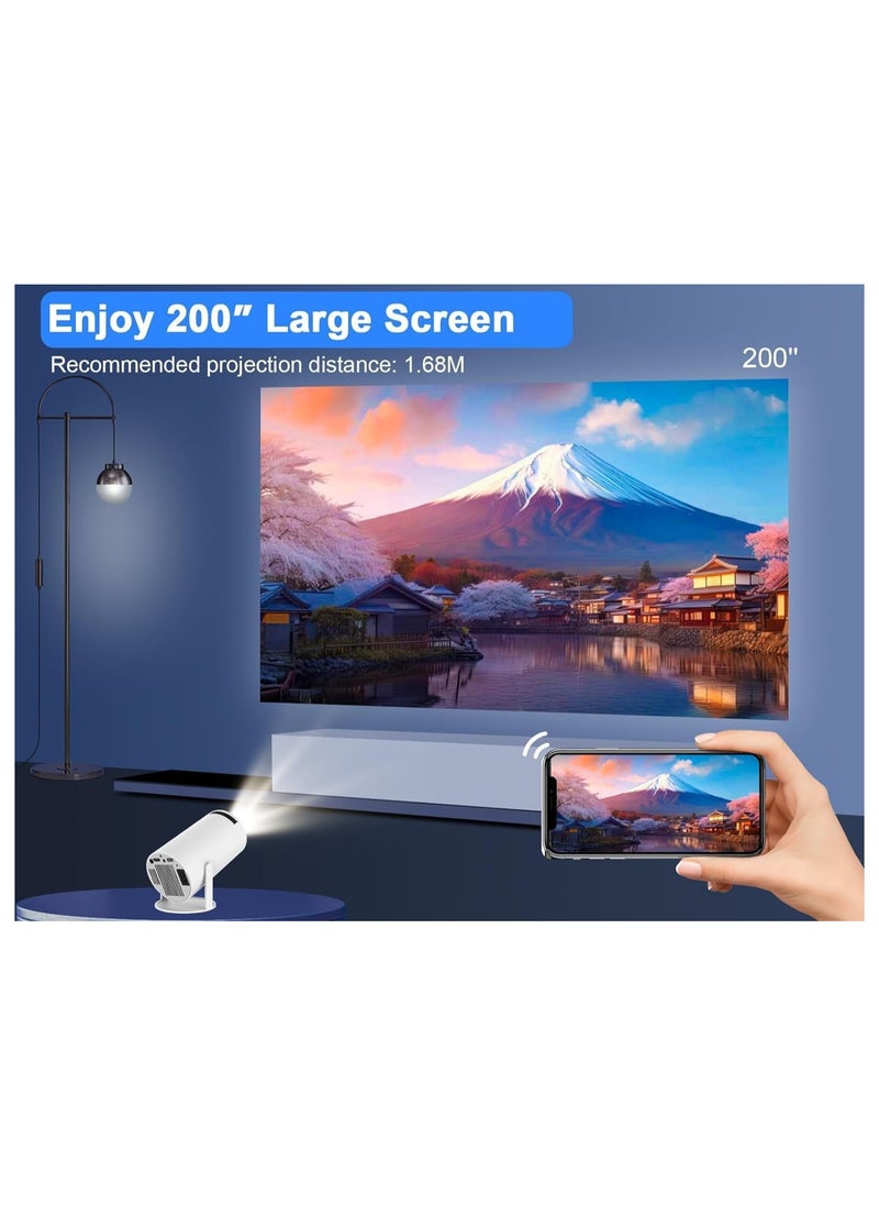 LIMOS - Smart Mini Projector with 5G WiFi, 4K Support, 360° Premium Sound, Bluetooth 5.0, Compatible with Android/iOS/Windows/TV Stick/HDMI/USB/3.5mm Audio - Big Screen Experience - Image 1