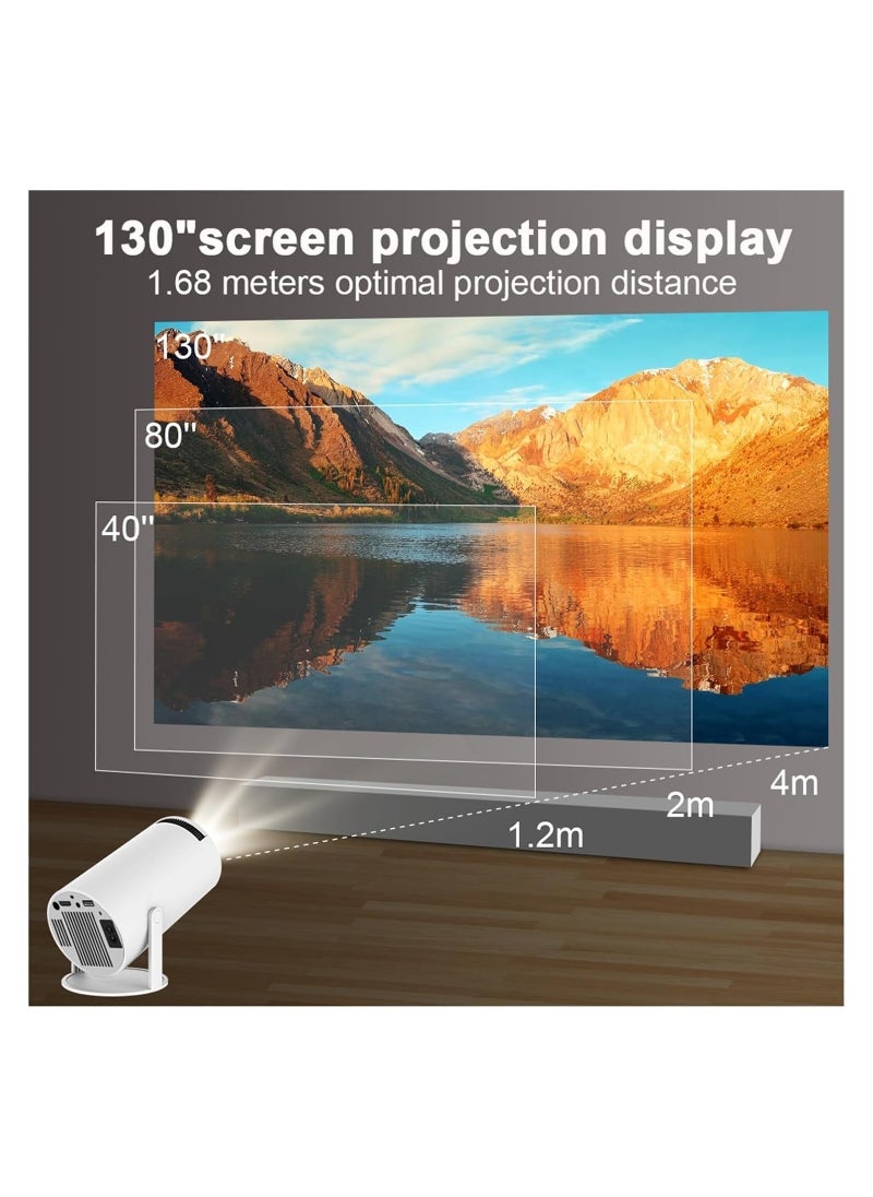 LIMOS - Smart Mini Projector with 5G WiFi, 4K Support, 360° Premium Sound, Bluetooth 5.0, Compatible with Android/iOS/Windows/TV Stick/HDMI/USB/3.5mm Audio - Big Screen Experience - Image 1