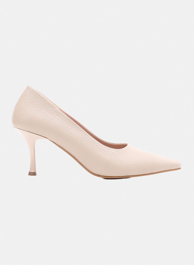 ICE CLUB Women's Pointed Toe Heel – Pebble-Grain Textured - Image 2