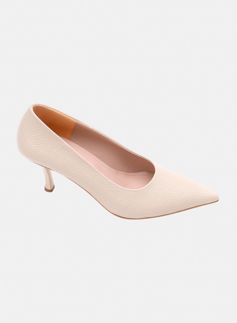 ICE CLUB Women's Pointed Toe Heel – Pebble-Grain Textured - Image 3