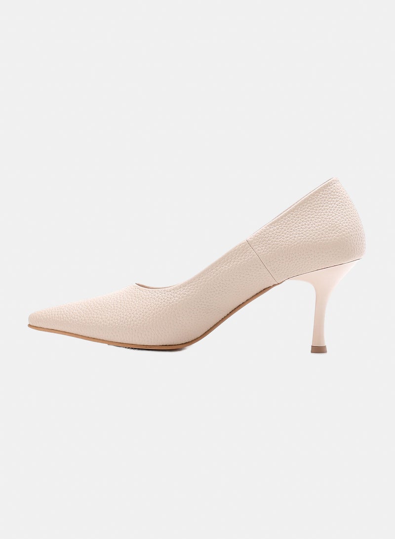ICE CLUB Women's Pointed Toe Heel – Pebble-Grain Textured - Image 5