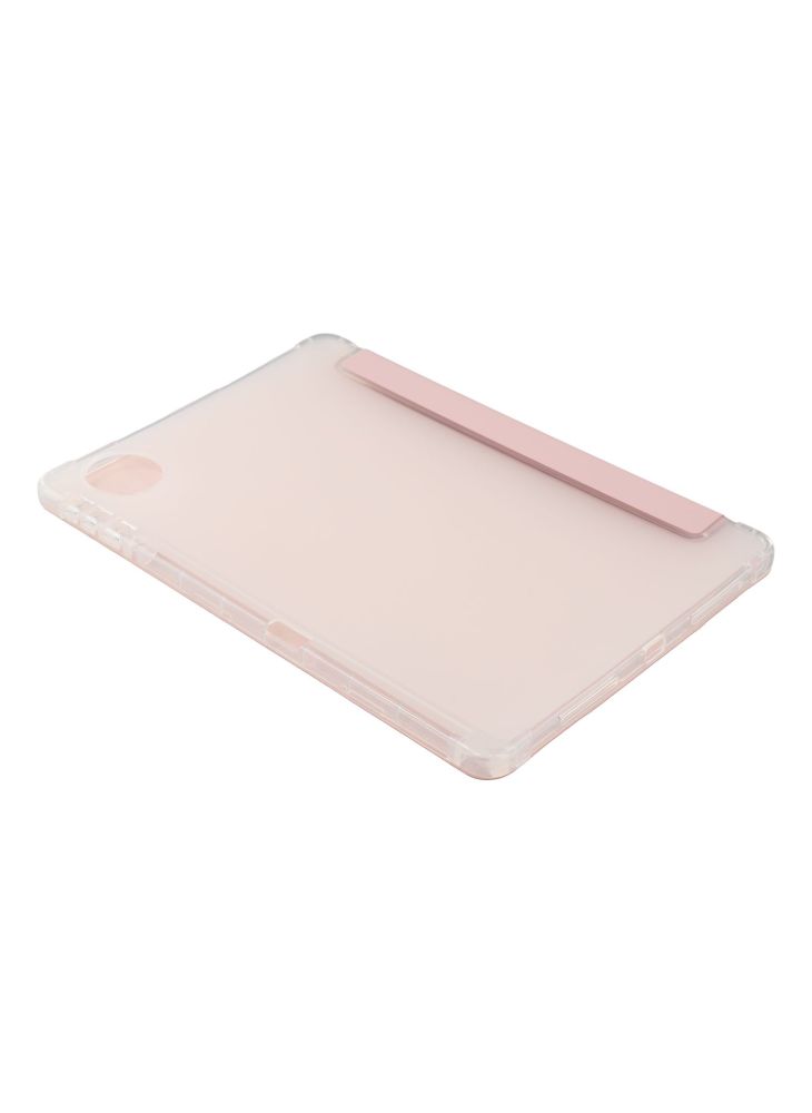 جراب لجهاز Honor Pad 10 مع حامل ثلاثي الطي من جلد البولي يوريثان + غطاء تابلت TPU مع خاصية الإيقاظ/السكون التلقائي - وردي - Image 5