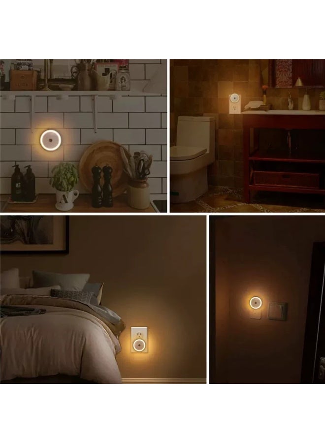 2-Piece LED Night Light for Hallway & Stairs,Smart Auto Light Sensor Dimming with Plug in Wall, Safe Warm Light for Kids, Toddlers, and Bedrooms - Image 3