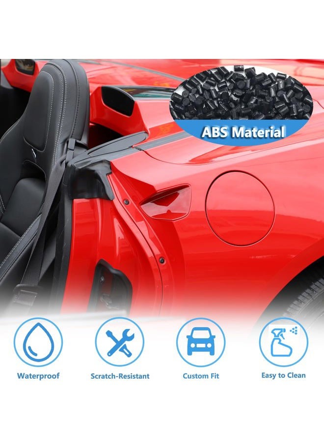Sekhyna Exterior Door Handle Cover Trim ABS 2PCS Compatible with Corvette C7 Stingray 2014-2019 Outer Door Bowl Anti-Scratch Protection Cover Trim Accessories (Matte Black) - Image 3