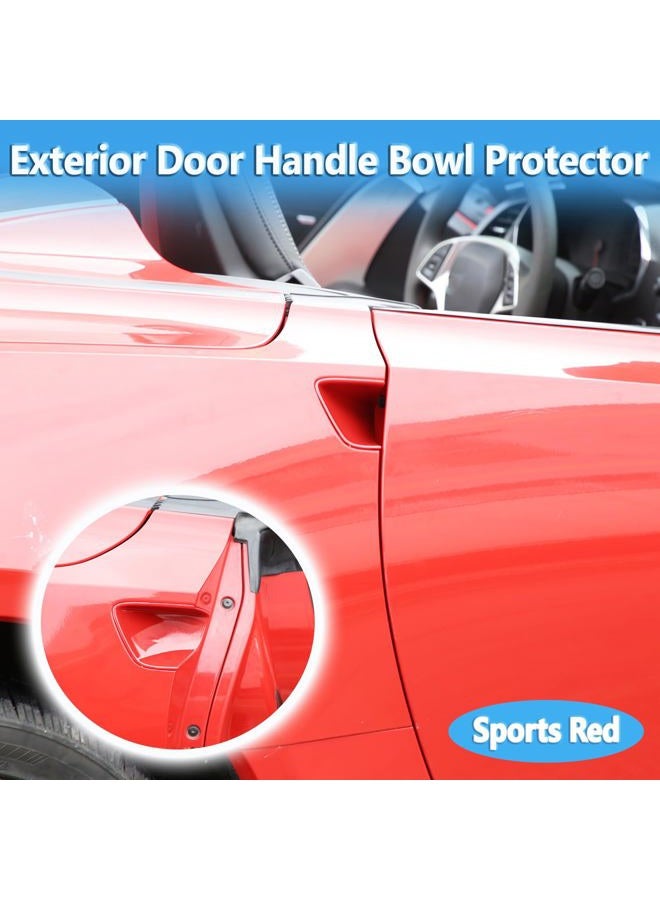 Sekhyna Exterior Door Handle Cover Trim ABS 2PCS Compatible with Corvette C7 Stingray 2014-2019 Outer Door Bowl Anti-Scratch Protection Cover Trim Accessories (Matte Black) - Image 2