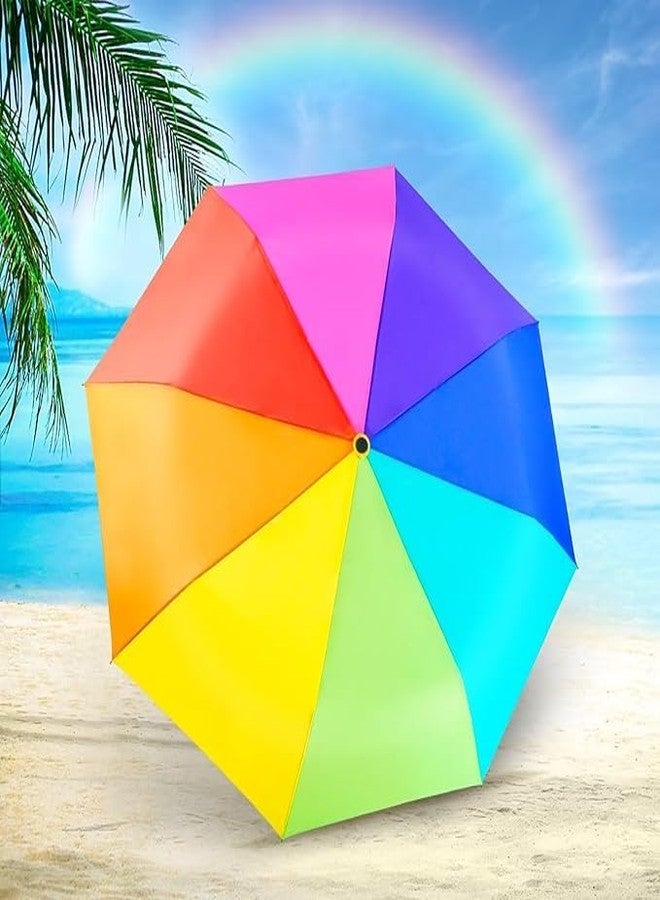RAMPKD Double Canopy Travel Waterproof Umbrella with Cover/Ergonomic Non-Slip Handle/Windproof Umbrellas Automatic Open/Close, Color Changing Rain Umbrellas For Men, Women, Kids-2024 (Rainbow) - Image 3