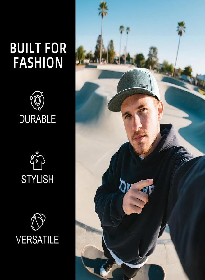 قبعة بيسبول مسطحة الحافة بتصميم كلاسيكي من قماش الدنيم من فينيون، مناسبة للرجال والنساء (أزرق) - Image 5