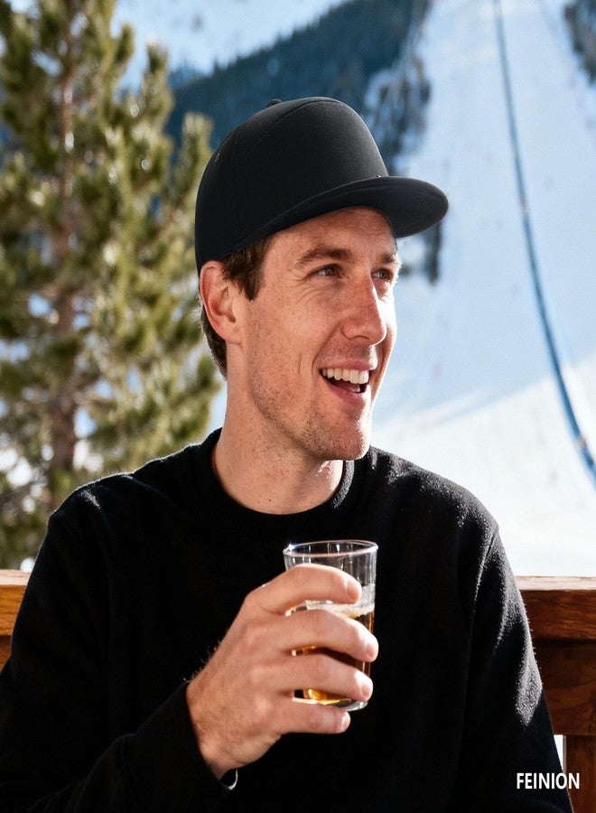 قبعة بيسبول مسطحة الحافة بتصميم كلاسيكي من قماش الدنيم من فينيون، مناسبة للرجال والنساء (أزرق) - Image 4