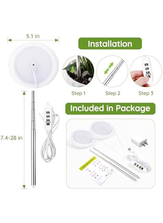MOXO Plant Grow Light LED Growing Light Full Spectrum for Indoor Plants Height Adjustable Growth Lamp with 10 Adjustable Brightness 3912H OnOff Timer Idea for Large Plant Light 2  - Image 3