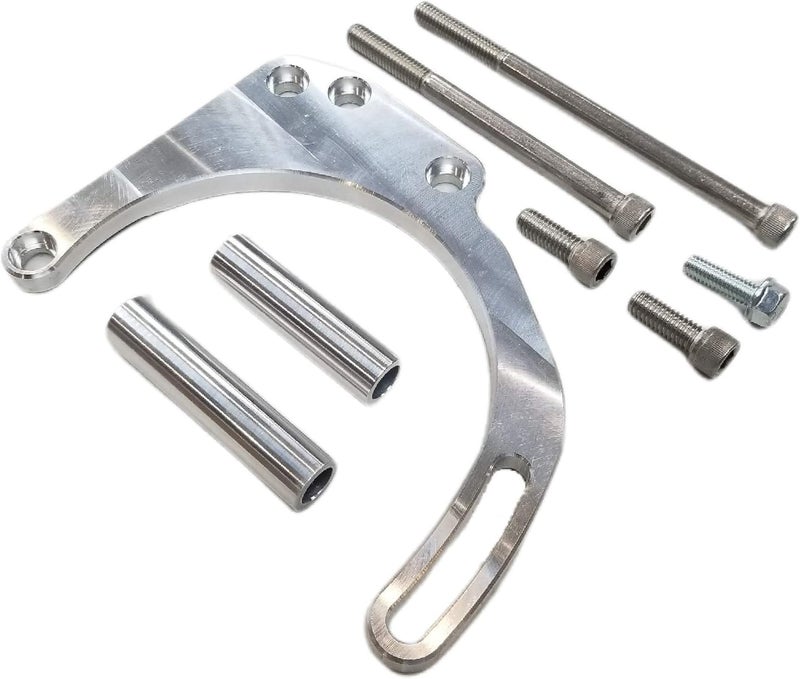 Z Whip SBC Alternator Bracket Mid Mount Adjustable V Belt Billet Aluminum for Chevy Small Block V8 - Image 1