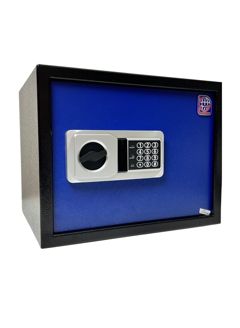 LOTFY GROUP LG Safebox Code- 30NEK- 30*38*30CM- Blue Colour- Home Office Safe Box- Electronic Lock- Key Lock  - Image 1