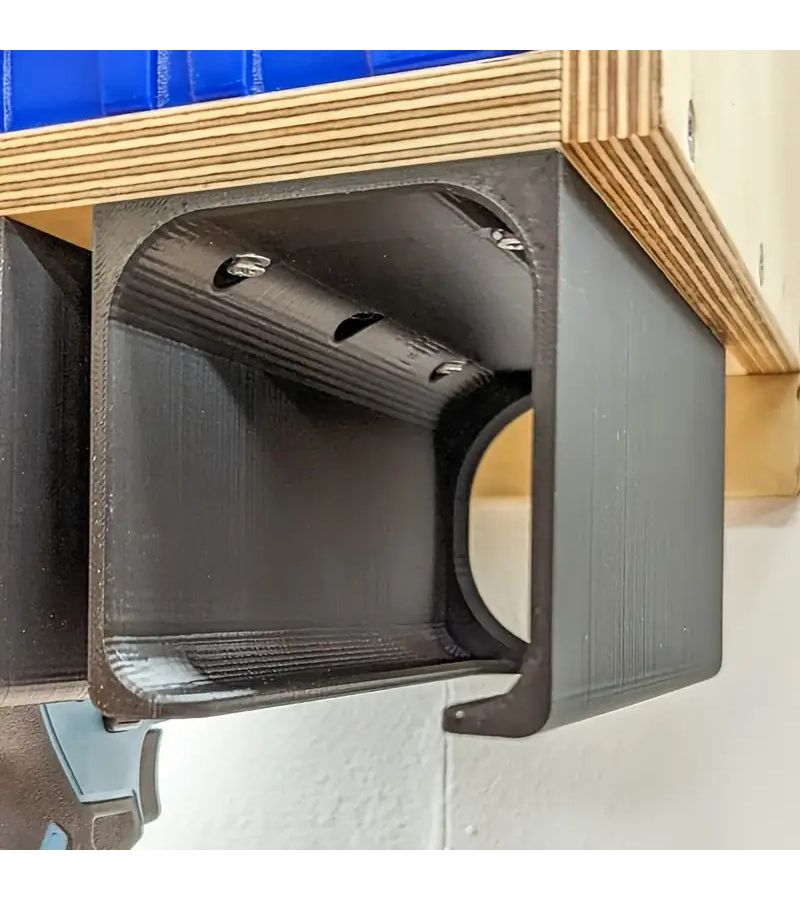 Heavy Duty Tool Hanging Organizer With Drill Bit Storage And Non Slip Hooks Reinforced Plastic Tool Rack Shelf For Garage Workshop Compatible With Drill Bits Wrenches Gloves Space Saving Shelf With Pre Drilled Holes Easy Install For Home - Image 1