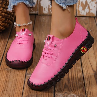 2024 Cross-border Foreign Trade plus size 36-45 Womens Shoes Stitch Beef Sole Shoes Womens Soft Sole Soft Leather New White Shoes Rose red - pzsku/ZBD215EBC0E8CAC486D8BZ/45/1746230196/501c2756-d5c2-4a4d-9b37-548dbc8cc579