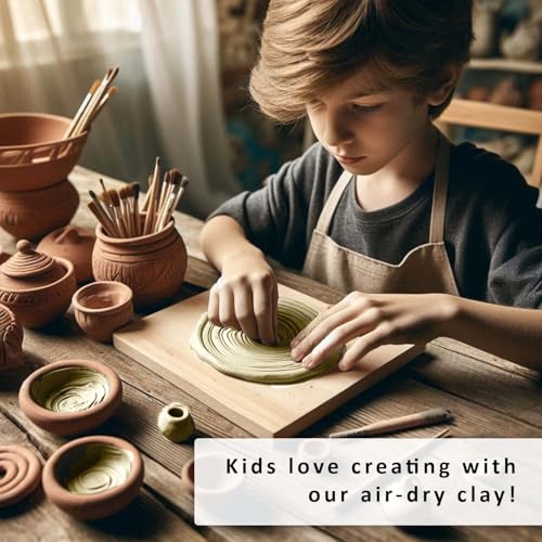 Gachwala Soft Mould Air Dry Clay 1Kg (Pack of 4-250gm Each) | Smooth & Pliable Clay for Sculpting, Craft & Hobby Projects | Easy-to-Use Modelling Clay for Lippan Art & DIY Creations - Image 3