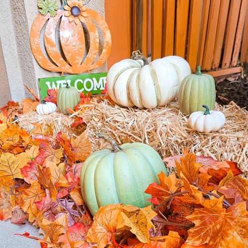 CQURE 3 Pack Fall Leaf Garland, Hanging Fall Vines Autumn Garland Artificial Maple Fall Leaves Thanksgiving Decor for Home Wedding Fireplace Party - Image 4