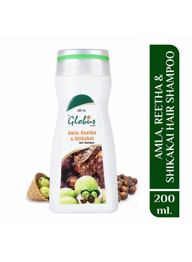 Globus Remedies Amla Reetha Shikakai Hair Shampoo 200 Ml (Pack Of 5) - Image 3
