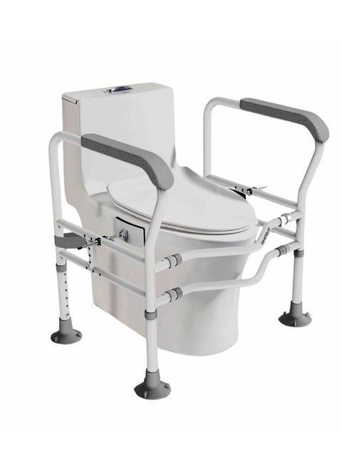 Toilet Safety Frame, Enhanced Support for Elderly and Disabled, Adjustable Width and Toilet Safety Handrail