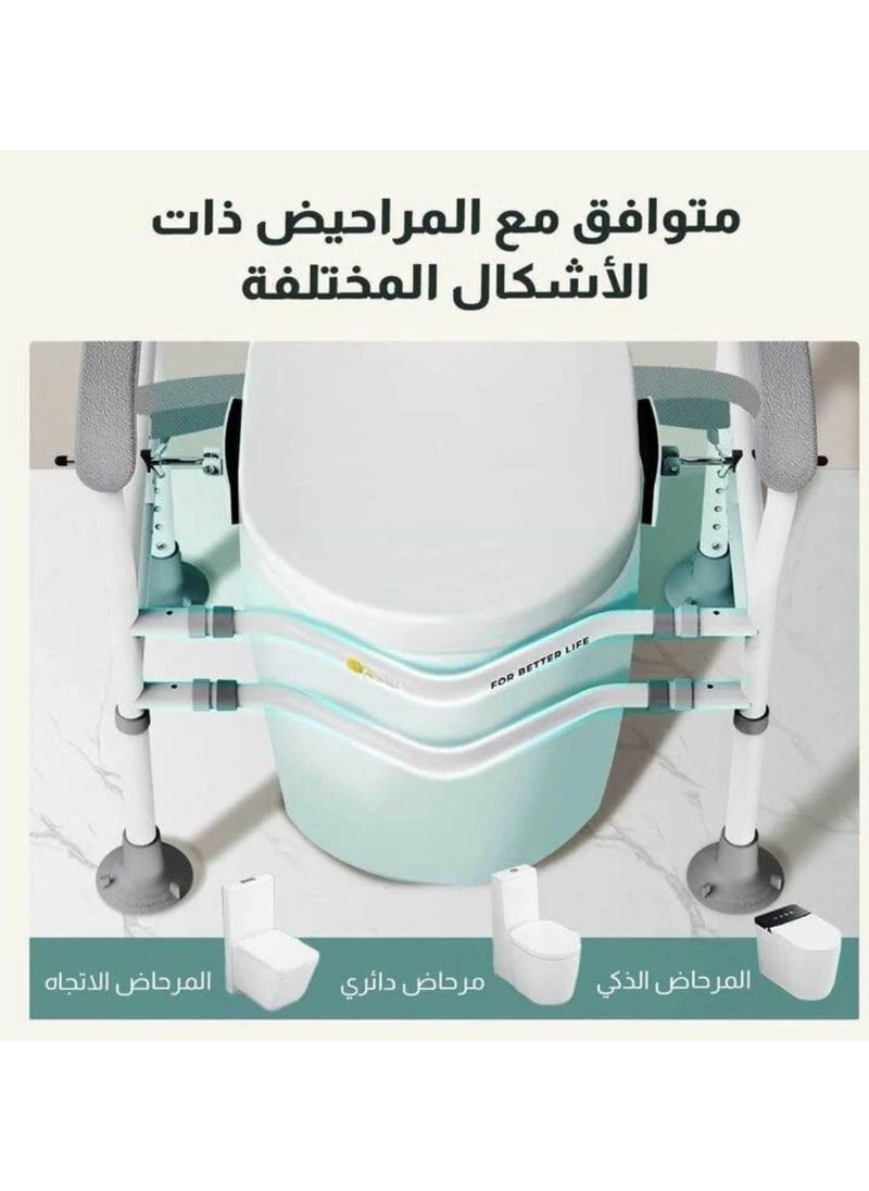 فورديل إطار أمان للمرحاض، دعم معزز لكبار السن والمعاقين، عرض قابل للتعديل ودرابزين أمان للمرحاض  - Image 2
