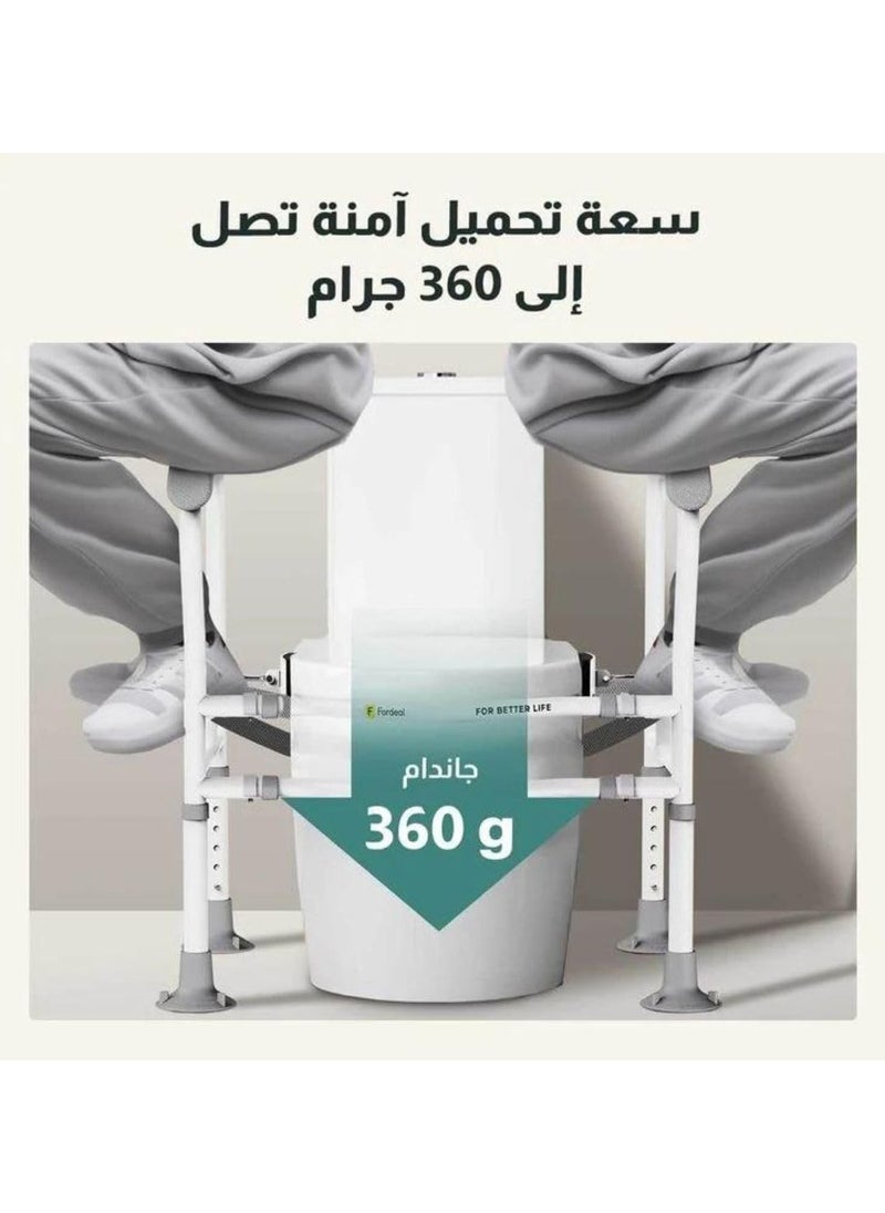 فورديل إطار أمان للمرحاض، دعم معزز لكبار السن والمعاقين، عرض قابل للتعديل ودرابزين أمان للمرحاض  - Image 5